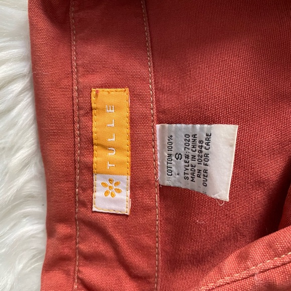 Tulle orange button up barn jacket - Picture 3 of 4